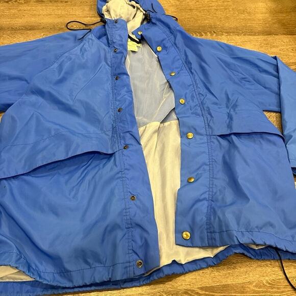 Vintage L.L. Bean Mens Rainjacket Size‎ Large Blue Nylon Lightweight Hooded - Picture 3 of 13